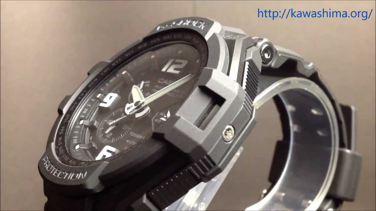 CASIO G-SHOCK SKY COCKPIT（カシオ腕時計 スカイコクピット）ソーラー電波GW-4000A-1AJFの動画 - YouTube