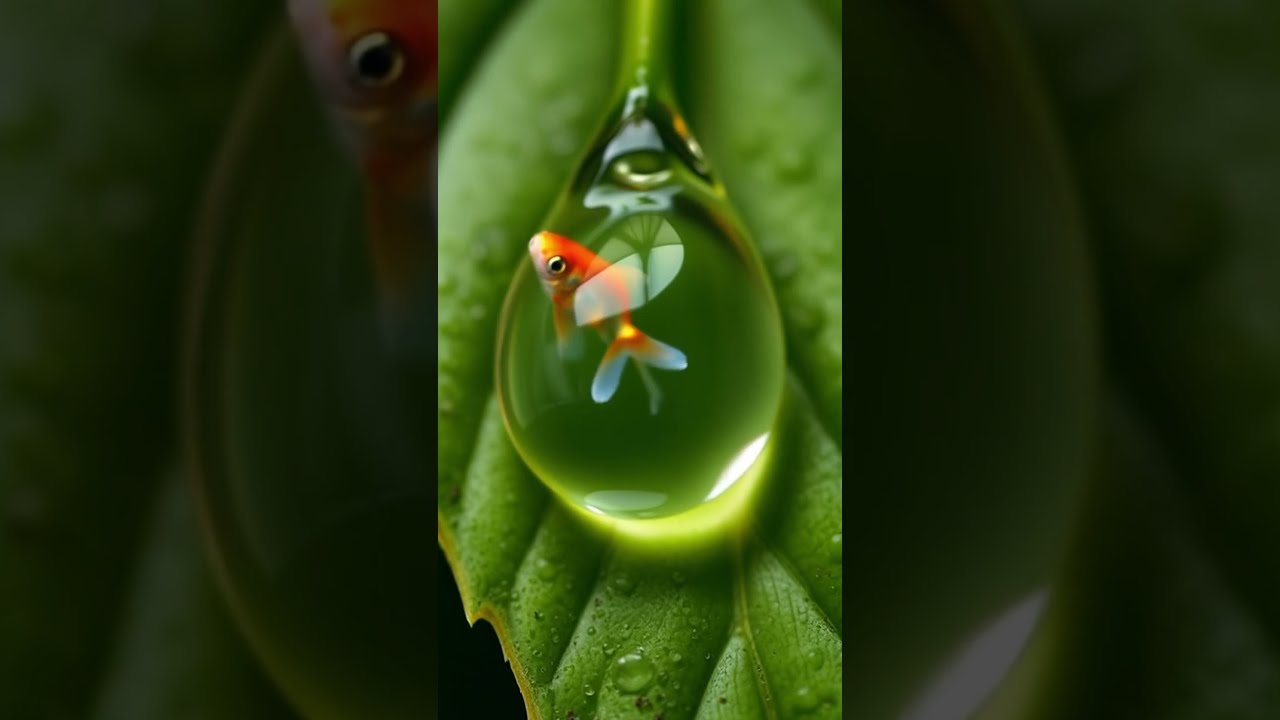 A Goldfish In Leaf S Tear Gives You Smile Of Happiness Nature Relaxing