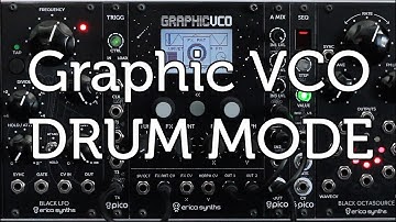 Erica Synths Graphic VCO - DRUM mode sound demo