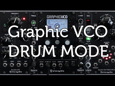 Erica Synths Graphic VCO - DRUM mode sound demo