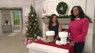 Dennis Basso Beaded Santa Boot with Faux Fur Trim on QVC screenshot 1
