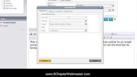 Website Builder Tutorial:  Creating Hyperlinks
