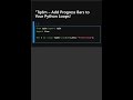 Tqdm Add Progress Bars to Your Python Loops