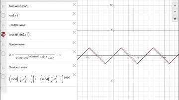 Desmos triangle, square, and sawtooth wave