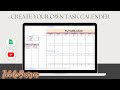 Create a Dynamic simple google Sheets  Task Calendar - FREE TUTORIAL