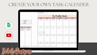 Create a Dynamic simple google Sheets  Task Calendar - FREE TUTORIAL