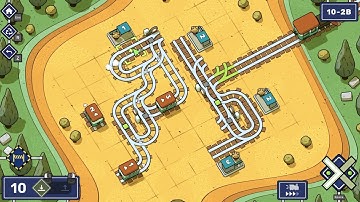 Railbound ( Level 10-2B | Hard 2D Puzzle Game ) | Tutorial and Gameplay