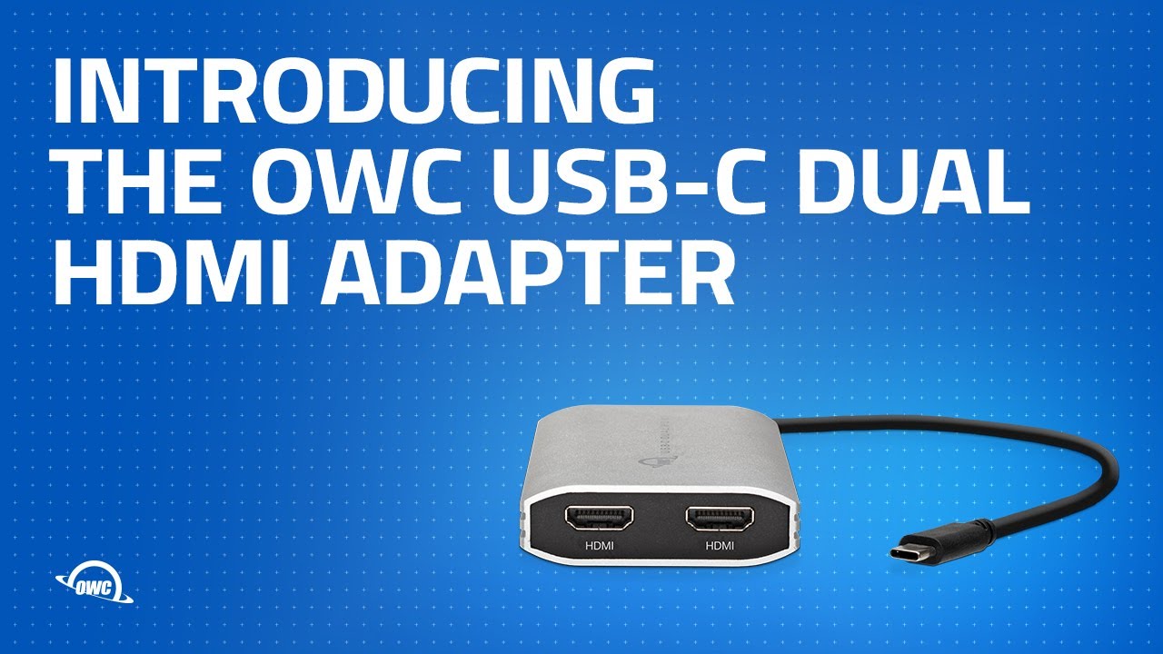 støbt grøntsager Fjerde OWC USB-C Dual HDMI 4K Display Adapter with DisplayLink