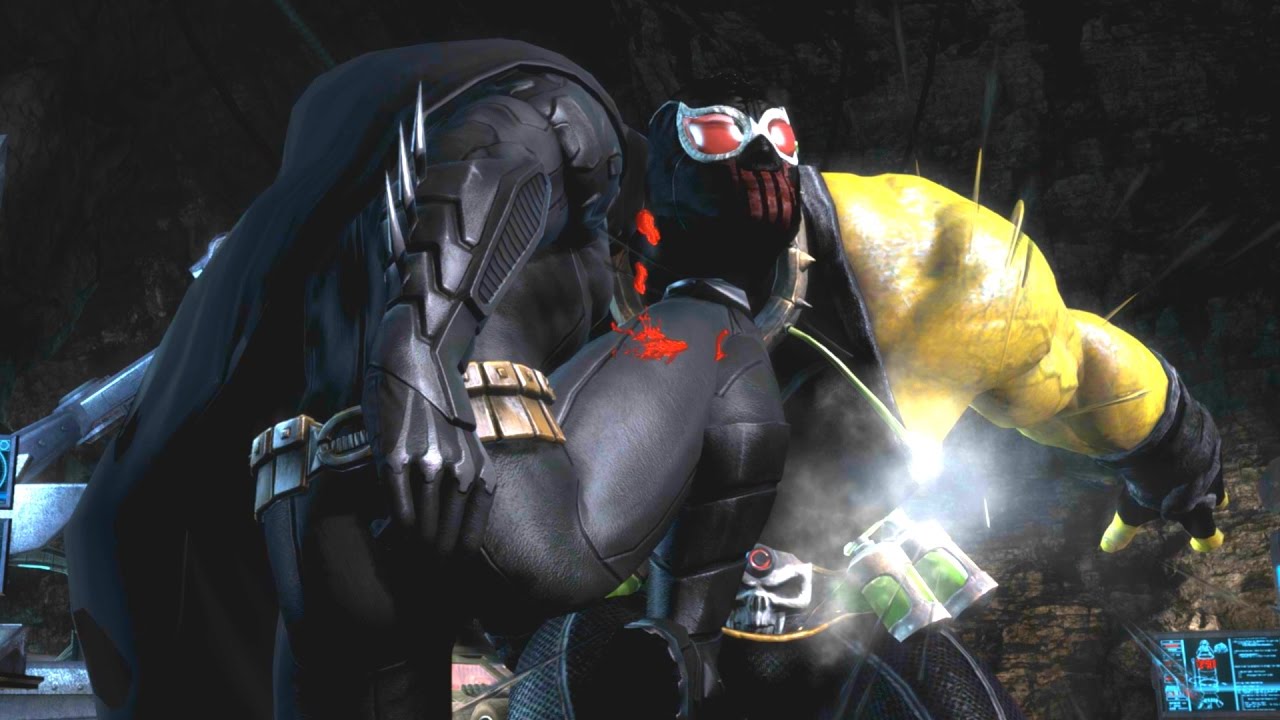 Injustice: Gods Among Us - All Super Moves on Batman and Robin 97' Bane  (1080p 60FPS)