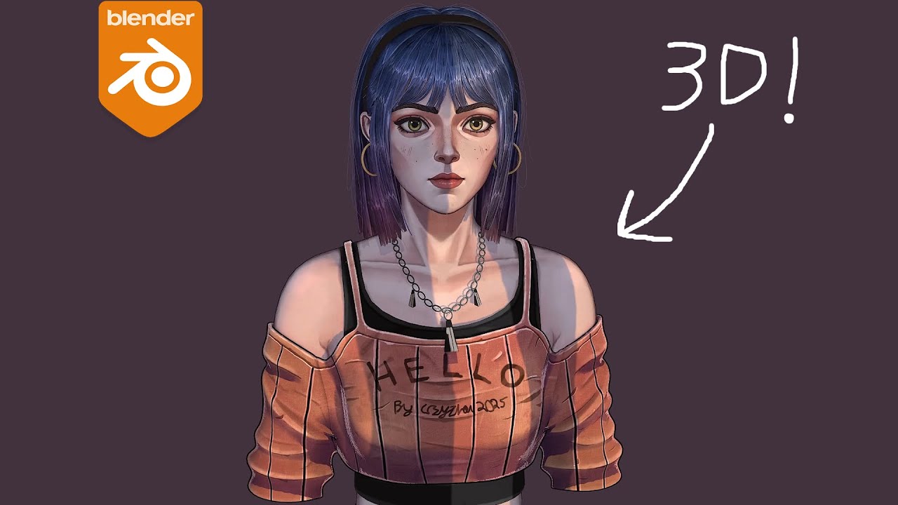 How I Made a Painted Style Character in Blender!