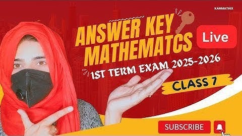 Answer 🔑 Key  Maths 7 | Aps 1st term exam 2025-2026