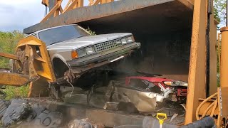 Car Crusher Crushing Cars 107 1984 toyota cressida by 1964corvan 14,010 views 1 year ago 7 minutes, 11 seconds