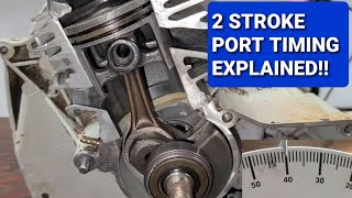 Chainsaw Cutaway #2 : 2 stroke port timing explained!!