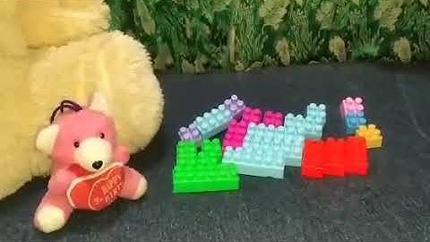 How to make sofa set with plastic block set. 🙂🙂😊