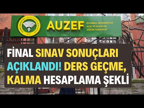 Auzef Güz Dönemi Final Sınav Sonuçları AÇIKLANDI! Ders Geçme, Kalma Hesaplaması Nasıl Yapılır?