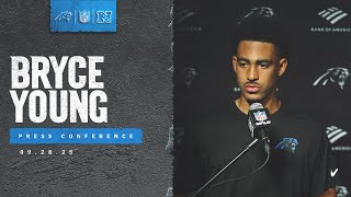 Bryce Young speaks to the media following Week 4 matchup in New England | Carolina Panthers