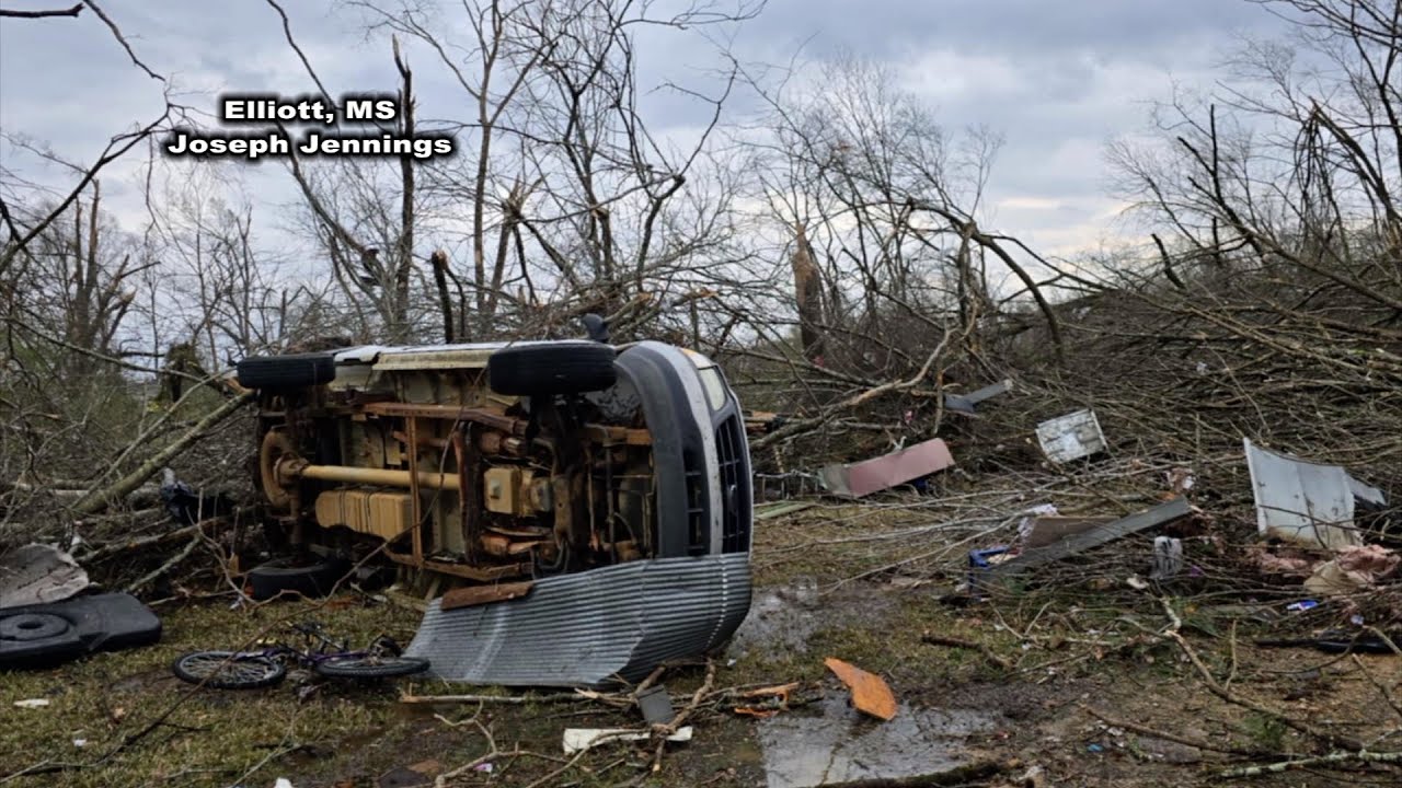 Overnight storm damage in Grenada County - YouTube