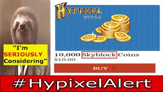 Hypixel may SELL COINS for SKYBLOCK HypixelAlert AGAINST EULA - Giveaways NOT ALLOWED - Simon