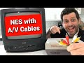 How to hook up a nintendo entertainment system nes  composite av cables to crt tv