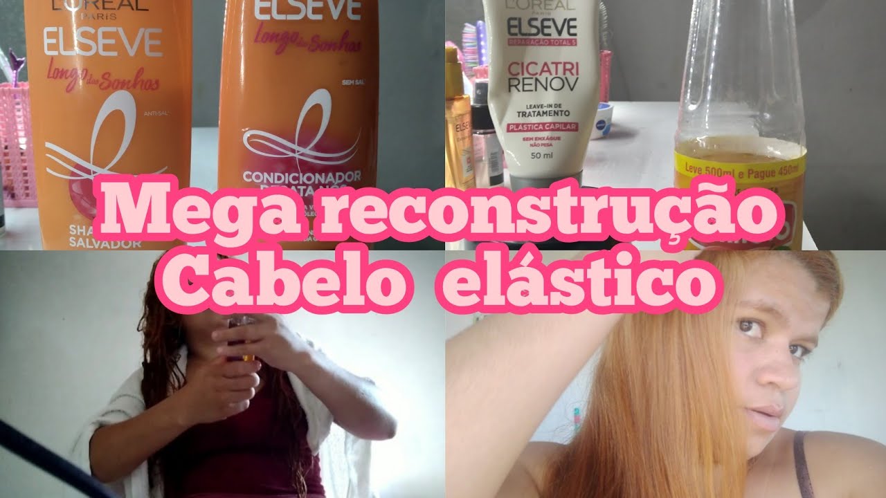 como fazer uma reconstrução no cabelo em casa/cabelo elástico. - YouTube