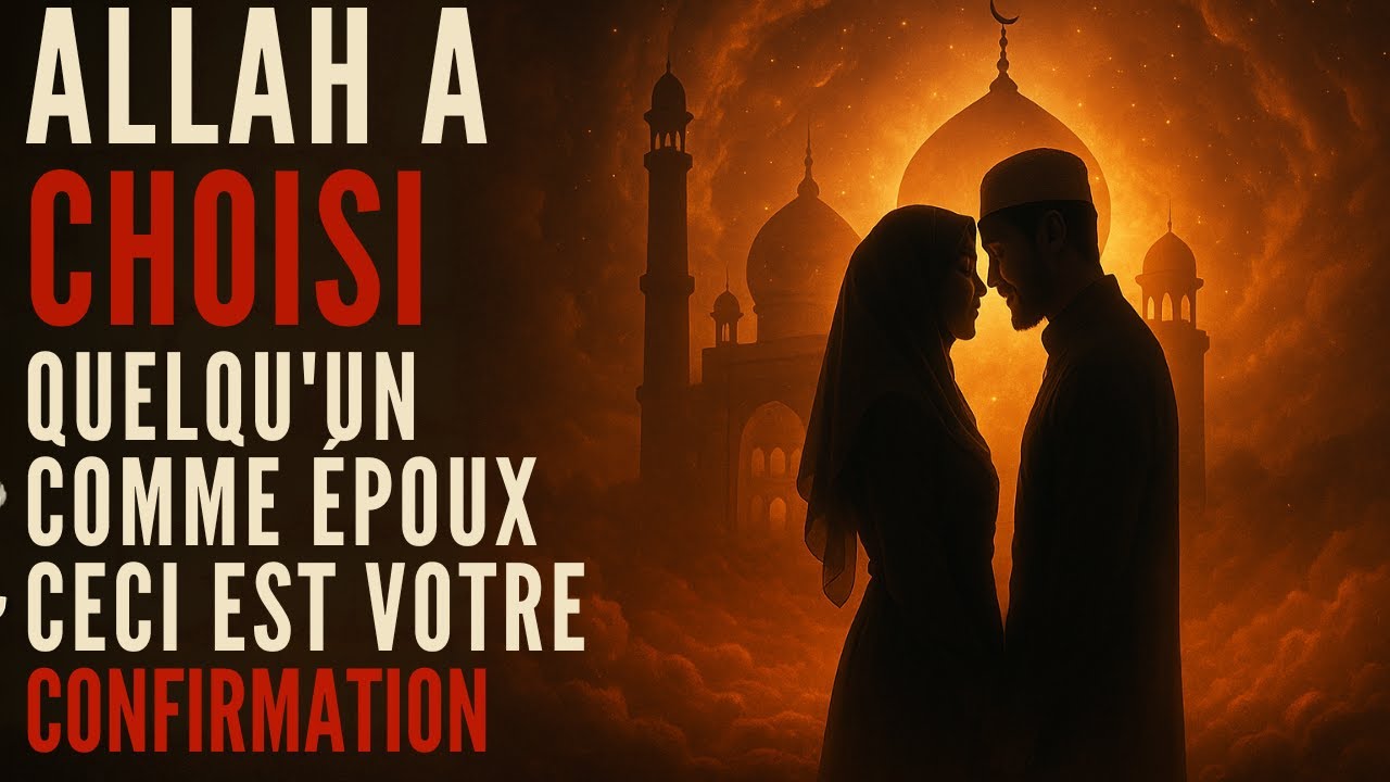 ALLAH A CHOISI QUELQU'UN COMME EPOUX CECI EST VOTRE CONFIRMATION
