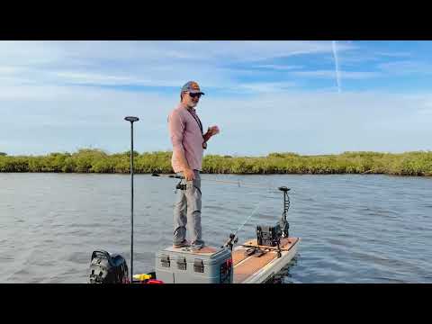 Mastering the Approach: Fishing Schools of Mullet with a SUP Customs Skiff.