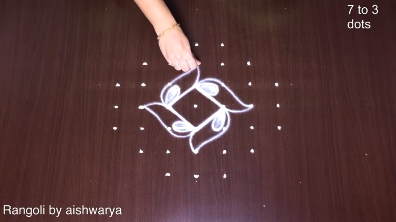 7x3x3 Dots Cute Diya Kolam