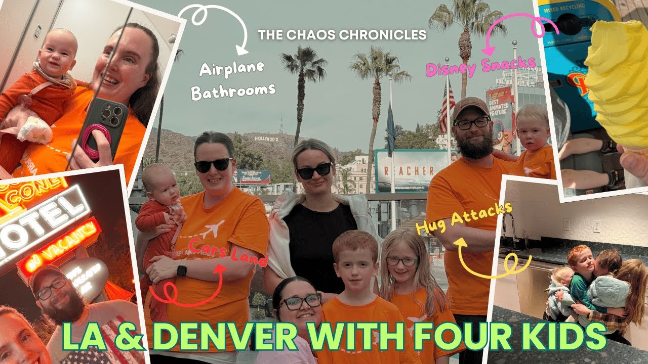 Family Travel Vlog: LA & Denver Adventure with 4 Kids + Au Pair | Disneyland & More!