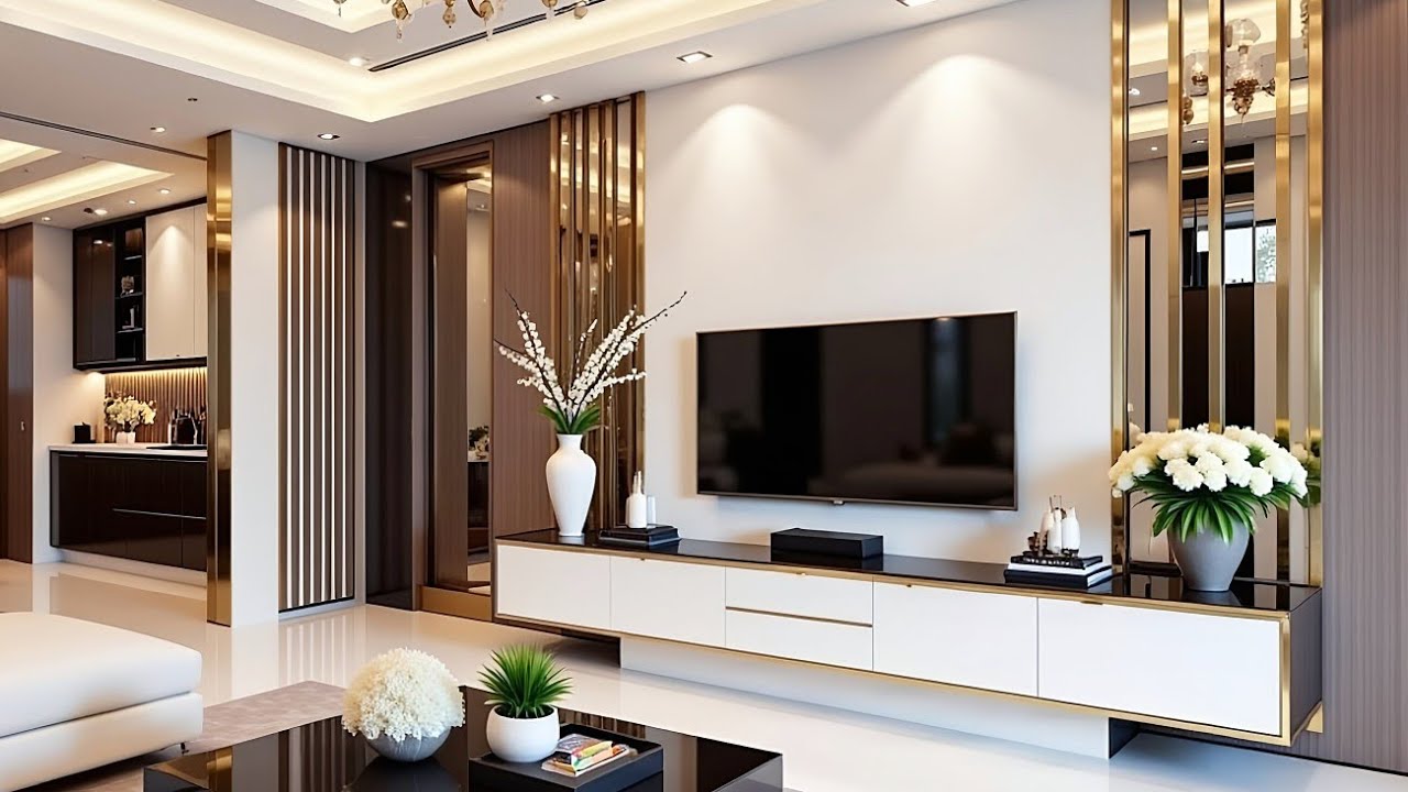 Luxury Modern Living Room TV Stand Decorating Ideas 2025 | TV Tables ...