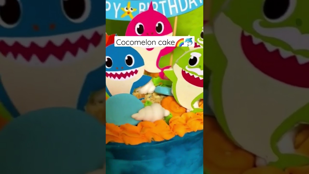 ⁣Cocomelon cake🌈🐬💙#babyshark #cocomelon #youtube #shorts