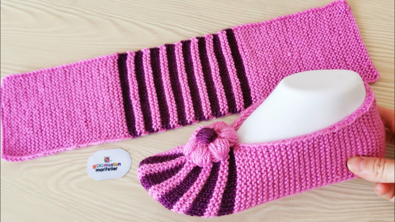 Научитесь очень легко вязать пинетки - вязание носков