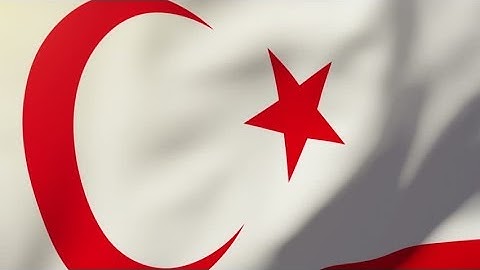 4K North Cyprus flag waving in the wind. Looping sun rises style. Animation loop Stock video