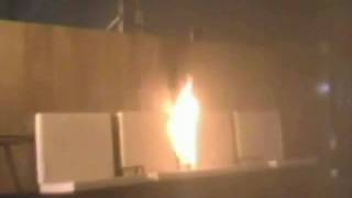 VID Fire Kill horizontal Atrium system, type B protecting burning sofas 10 meters away.