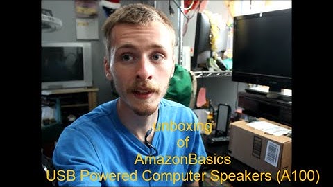 unboxing of AmazonBasics USB Powered Computer Speakers A100