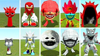 NEW EVOLUTION! SPRUNKI WENDA vs SPRUNKI RADDY | KNUCKLES vs SILVER | TRANSFORMATION BATTLE in GMOD