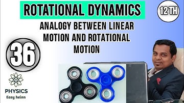 #36 Analogy between Linear motion and Rotational motion | Rotational Dynamics