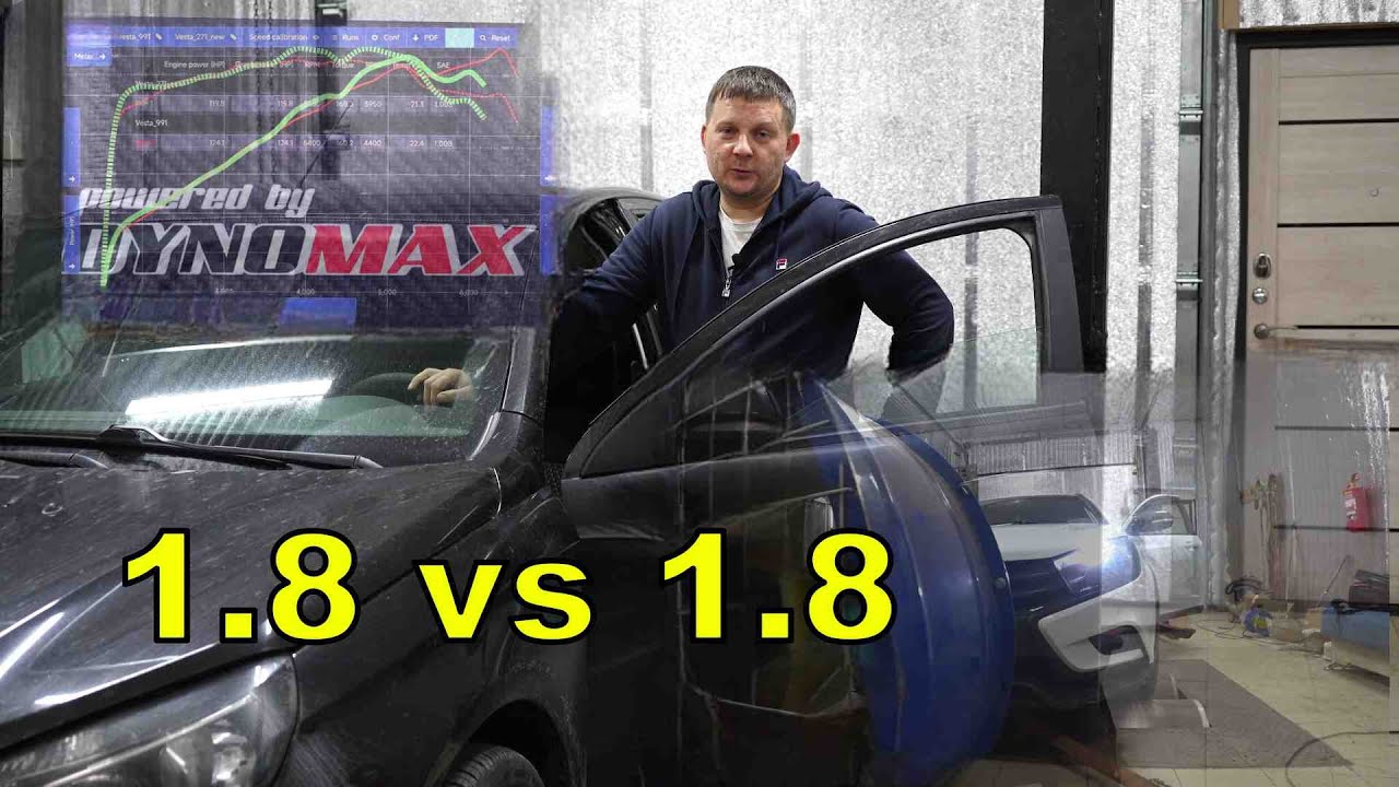 Веста 1,8 на чипе - замеряем два варианта. - YouTube