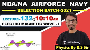 Physics ELECTROMAGNETIC WAVE - I ( Lecture- 132 )//NDA-AIRFORCE-NAVY// BY- R.S SIR // @R.S SIR