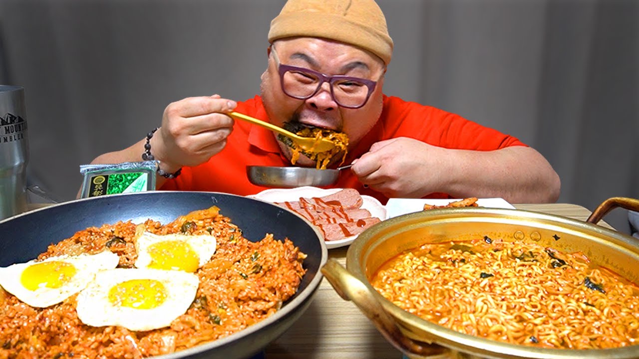 요즘 자취생들도 김치볶음밥 해먹나?│Kimchi fried rice and ramen Mukbang Eatingshow