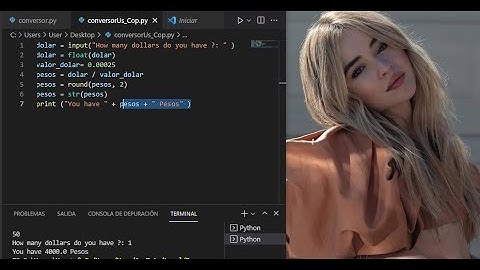 Correr programa en consola. Python - Cmder + Visual Studio Code