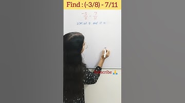 Find (-3/8) - 7/11 #shikhasrivastava #maths #shorts #shortvideo #mathshorts #short #shortsvideo