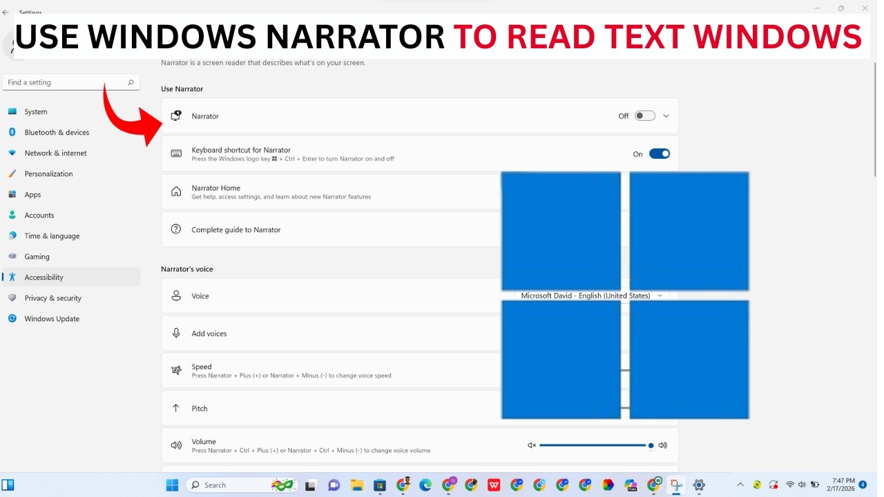 How To Use Windows Narrator To Read Text - YouTube