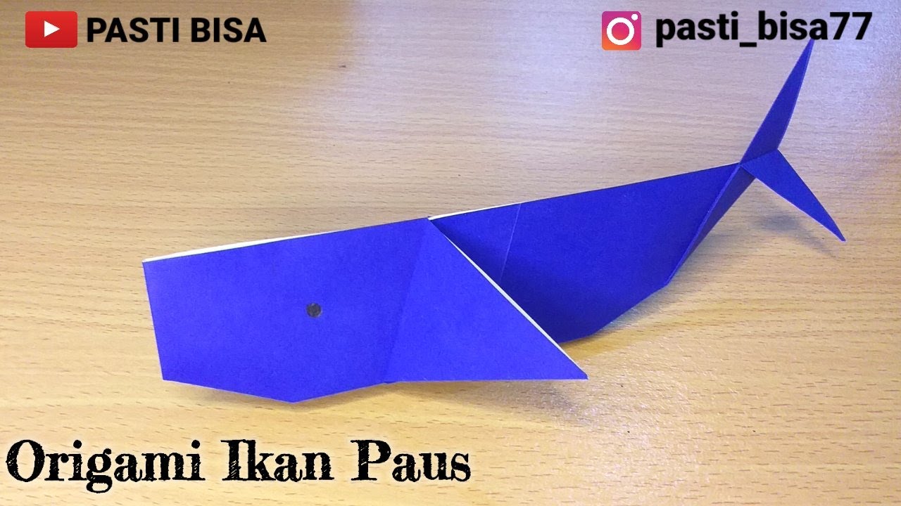  CARA  MEMBUAT  IKAN  PAUS ORIGAMI  YouTube