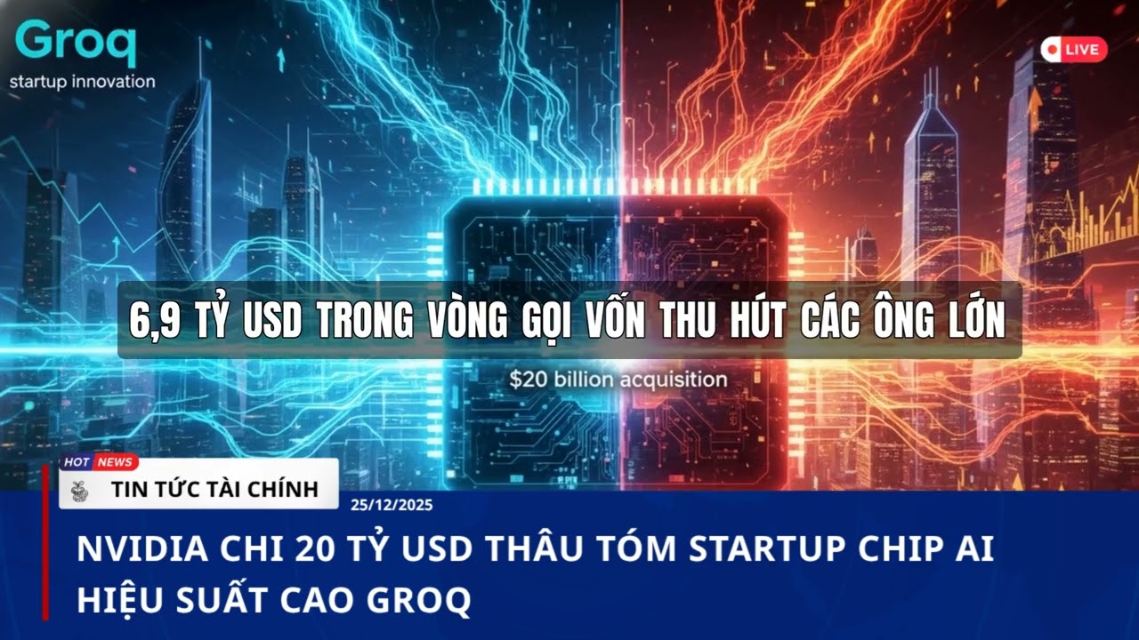 NVIDIA chi 20 tỷ USD thâu tóm startup chip AI hiệu suất cao Groq 💰🤖