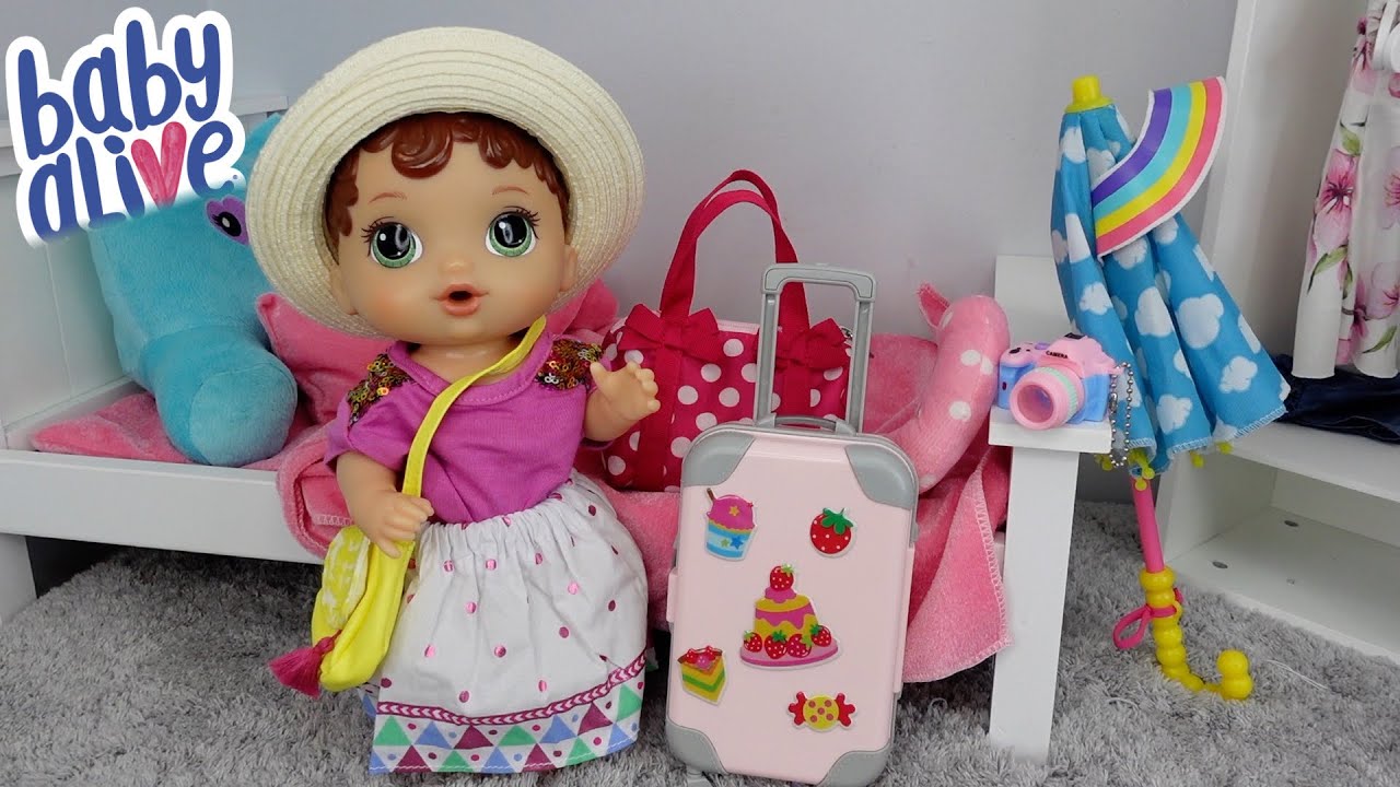 Baby Alive Abby Packing her Suitcase for Vacation Doll Travel Routine -  YouTube