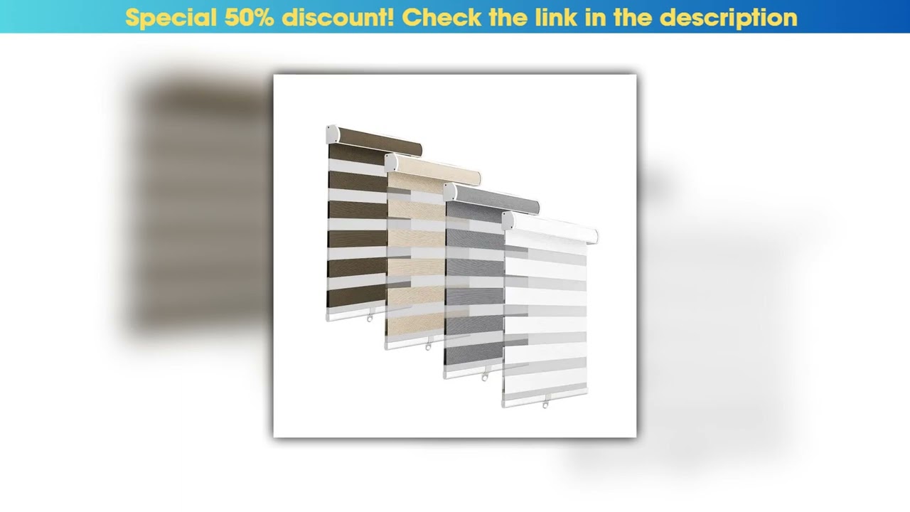 Best Seller Cordless Day and Night Zebra Blinds Free-Stop Dual Layer Light Filtering Roller Windows