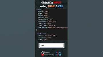 create a input using html and css#minecraft #css #html #javascripts #java #python #website