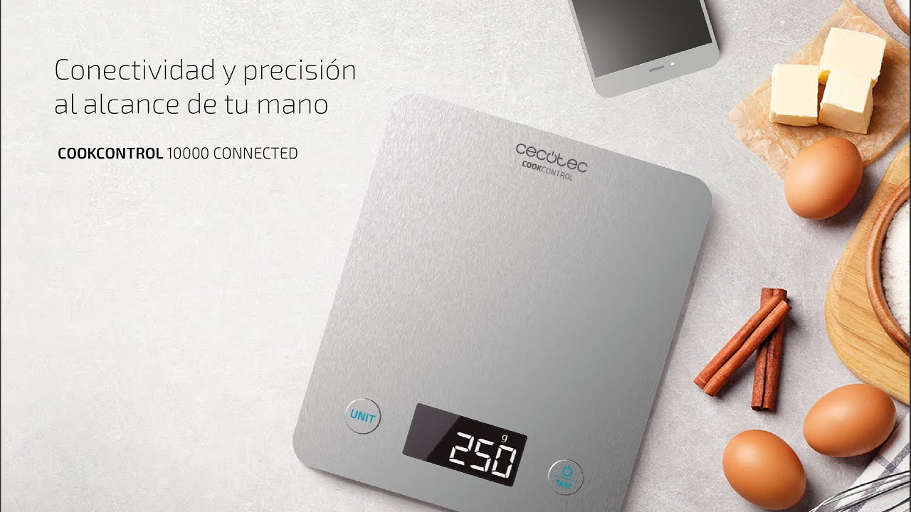 URAMAZ Báscula inteligente de alimentos para pérdida de peso, báscula de  cocina de acero inoxidable, peso digital, gramos y onzas con aplicación de