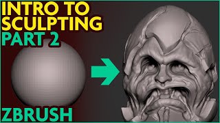 Zbrush FOR Beginners MONSTER SERIES! Part 2!