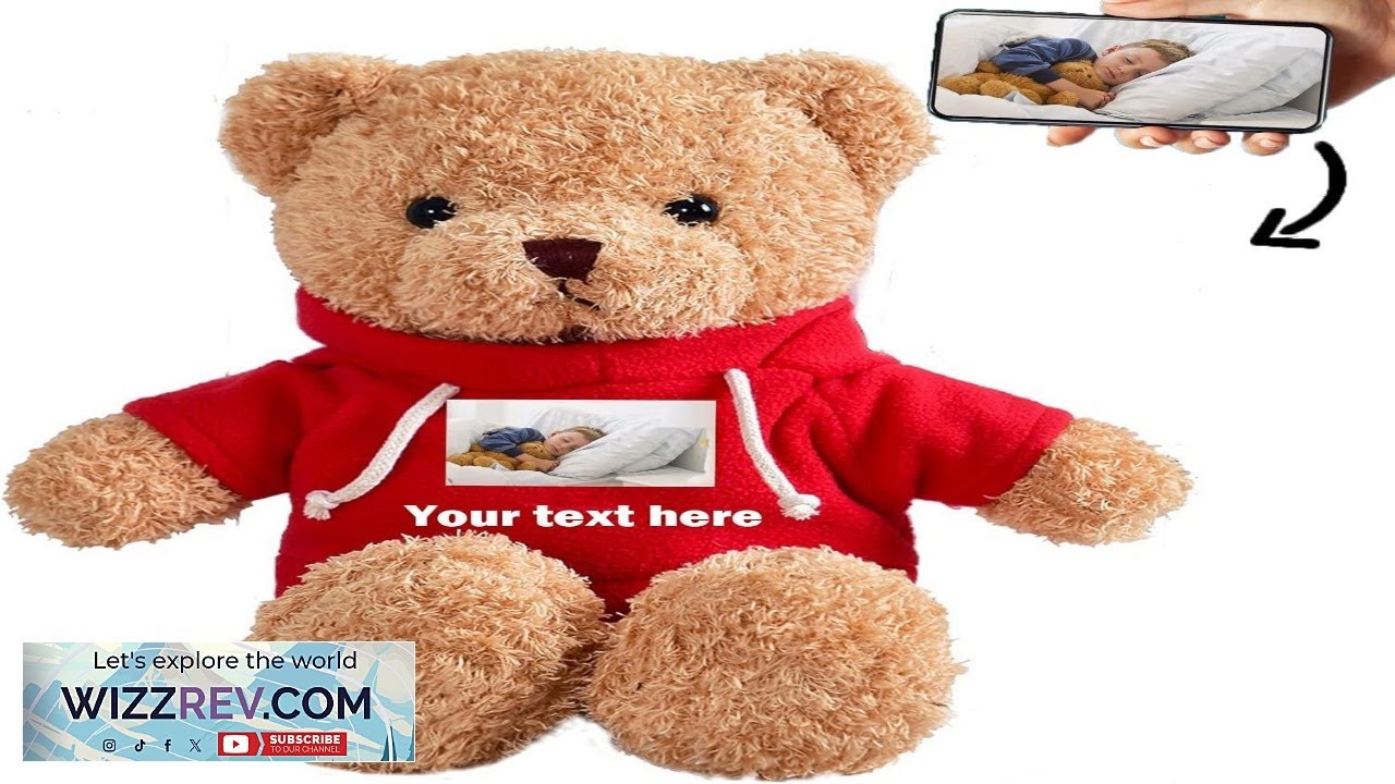 Personalized Teddy Bear with Text+Photo Valentines Bear Stuffed Animal Plush Toys as